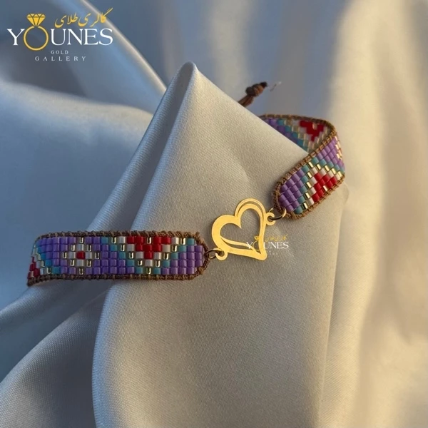 دستبند میوکی قلب طلا